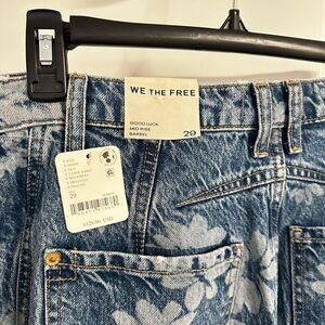 We The Free Blue Floral Women's Jeans